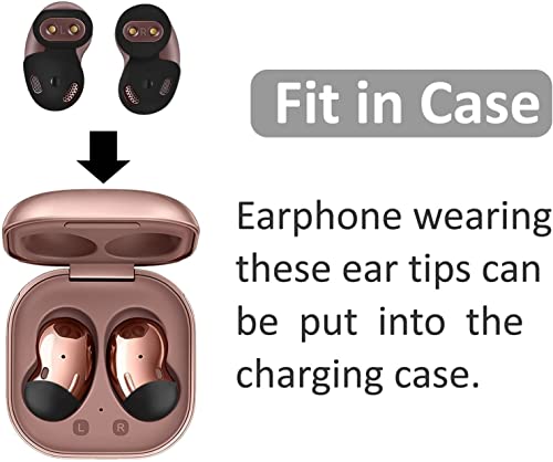 JNSA Galaxy Buds Live Anti-Slip Earbuds Ear Skins Earbud Cover Ear Tips Covers Compatible with Samsung Galaxy Buds Live, Non-Slip Sound Leakproof Earbuds Covers,2 Size 4 Colors 8 Pairs (Live)