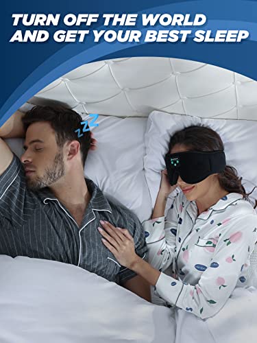 Bluetooth Sleep Mask, Boodlab Sleeping Headphones for Side Sleepers, Sleep Mask with Bluetooth Headphones with Adjustable Stereo Speakers Microphone Handsfree, Cool Gadgets Gift for Women Man