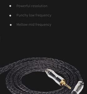 TFZ Earphone Cable-KBEAR [Show] 24 Core 5N OFC Silver Plated Cable, in-Ear Monitors Replacement Cable with 3.5mm Plug Suit for My-Love-4 Queen-LTD Lark KS1 KS2 Robin and TFZ Series (TFZ3.5, Black)