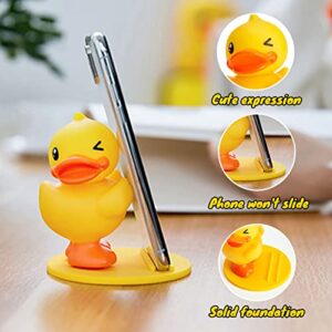 Little Yellow Duck Cute Phone Stand - Silicone Animal Phone Stand, Portable Phone Stand, Widely Compatible with Various Types of Smartphones and Tablets