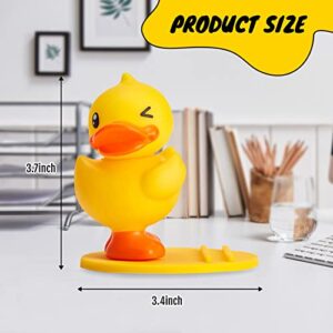 Little Yellow Duck Cute Phone Stand - Silicone Animal Phone Stand, Portable Phone Stand, Widely Compatible with Various Types of Smartphones and Tablets