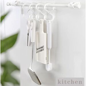 S Hooks with Safety Buckle for Hanging, Anti-Drop S Shaped Hooks, Heavy Duty Rustproof S Hangers for Kitchen Utensil, Closet Rod, Bathroom (32, Clear)