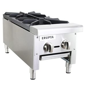 erupta 12'' commercial hot plate natural or propane countertop gas cook stove range with 2 burners btu 56,000 restaurant equipment¡­