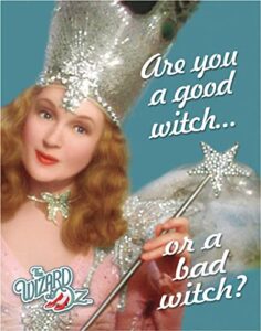 desperate enterprises the wizard of oz - are you a good witch or a bad witch tin sign - nostalgic vintage metal wall decor - made in usa