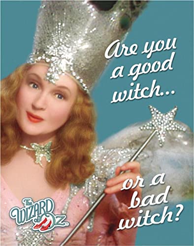 Desperate Enterprises The Wizard Of Oz - Are You A Good Witch Or A Bad Witch Tin Sign - Nostalgic Vintage Metal Wall Decor - Made in USA