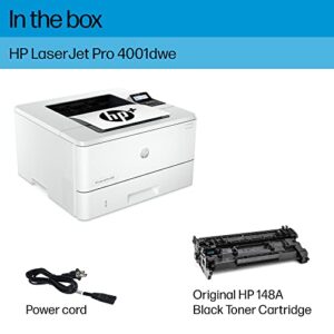 HP LaserJet Pro 4001dwe,Monochrome Wireless Black & White Printer with HP+ Smart Office Features