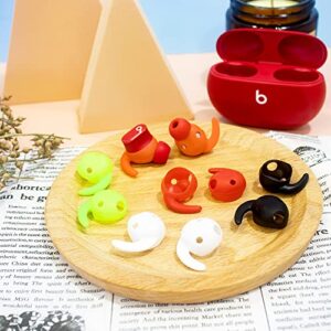 5 Pairs Compatible with Beats Studio Buds Ear Hooks Tips Holder, Anti-Slip Non-Slip Sport Outdoor Replacement Soft Silicone Eartips Wing Gel for Beat Studio Buds - Multicolor