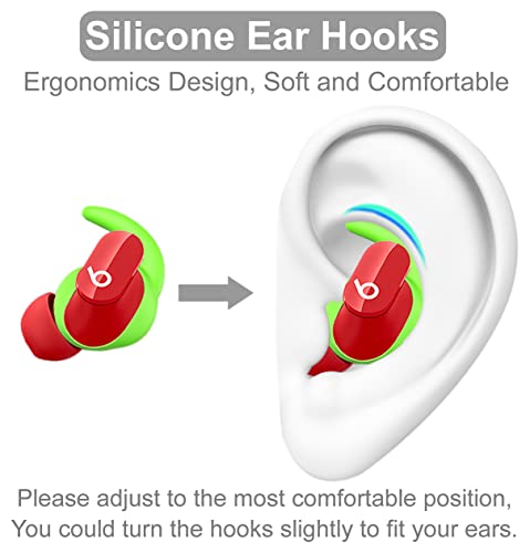 5 Pairs Compatible with Beats Studio Buds Ear Hooks Tips Holder, Anti-Slip Non-Slip Sport Outdoor Replacement Soft Silicone Eartips Wing Gel for Beat Studio Buds - Multicolor