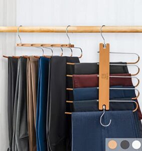 prim home pants hangers space saving - wood scarf hangers for closet organizer - jean hangers scarf holder closet space saving hangers - pants rack leggings hanger space saver closet organization