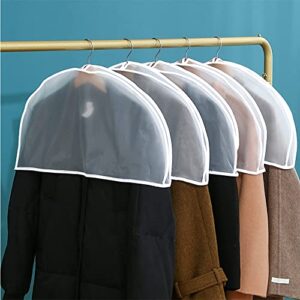 fxkoolr clear vinyl shoulder covers closet suit protects storage home decor set of 10 12"h x 24"w x 2"d for suit, coats, jackets, dress closet storage