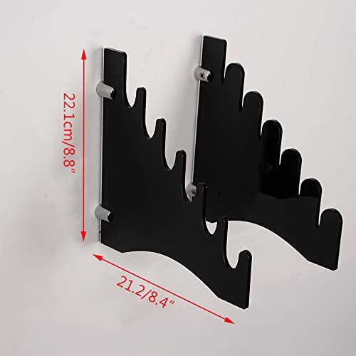 Dagger Wall-Mounted Knife Holder Acrylic Knife Collection Display Stand Fixed Blade Holder For Knife And Dagger Organizer (Black)