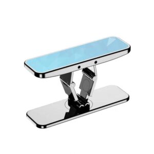 Foldable Cell Phones Kickstand 360°Rotation Multi-Angle Horizontal Vertical Invisible Mini Folding Desk Mount Holder for iPhone Smartphones (Light Blue)
