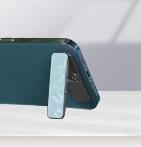 foldable cell phones kickstand 360°rotation multi-angle horizontal vertical invisible mini folding desk mount holder for iphone smartphones (light blue)