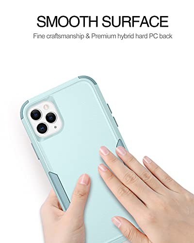 BENTOBEN iPhone 11 Pro Case, 3 in 1 Heavy Duty Rugged Hybrid Shockproof Hard PC Soft TPU Bumper Non-Slip Protective Girls Women Boy Men Phone Cases Cover for iPhone 11 Pro 5.8 Inch, Mint Green