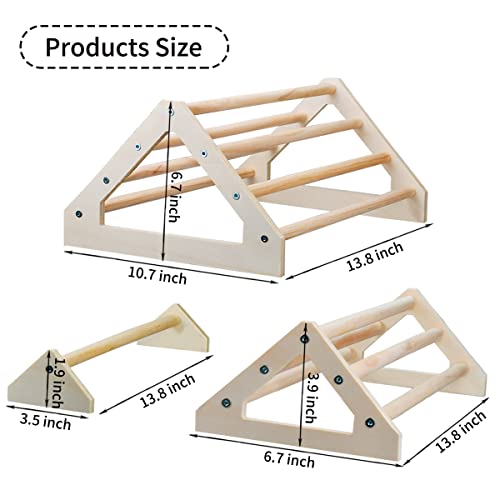 CooShou 3 Pack Chick Perch Chick Toys Chick Wooden Roosting Bar Chick Jungle Gym Perch Stand for Chicken Brooder, Coop Baby Chicks