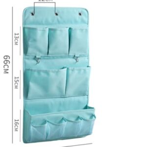 Lerkumey Over Door Hanging Organizer Hanging Storage Bags with 10 Pockets | Multifunctional Storage Bags Organizer with 3Pcs Adhesive Wall Hooks for Wall /Bedroom /Bathroom /Door /Closet (Blue)