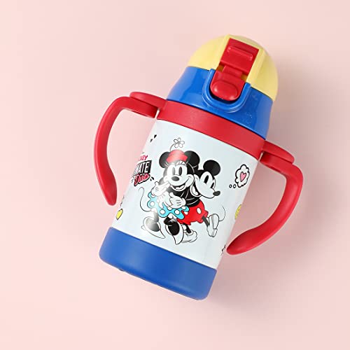 MINISO Mickey Mouse Collection Insulated Bottle, 8.7oz Stainless Steel Water Bottles for Gym,Travel,Sports, Reusable Metal Water Bottle