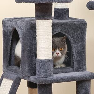 HOOBRO Cat Tree, Small Cat Tower with Soft Plush Perch, for Indoor Kittens, 34.6-Inch 3-Tier Cat Condo Furniture with Scratching Posts, with Anti-Tipping, Sturdy GY09CT03