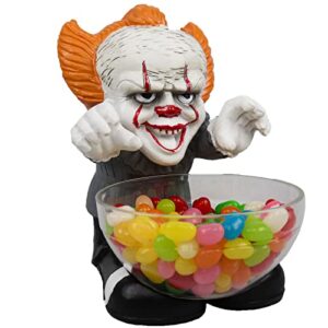 nezababy halloween candy bowl holder horror movie gnomes jason freddy clown beetlejuice nightmare candy holder container resin (clown)