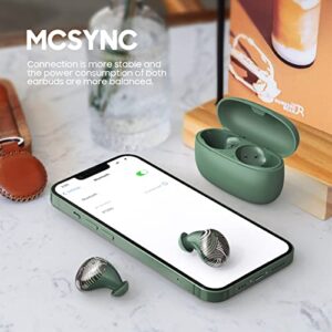 xtremtec Deep Bass Sound True Wireless Earbuds Noise Isolation Bluetooth Headphones with Wireless Charging Case IPX6 Waterproof in-Ear Earphone with Microphones (Sage Green)