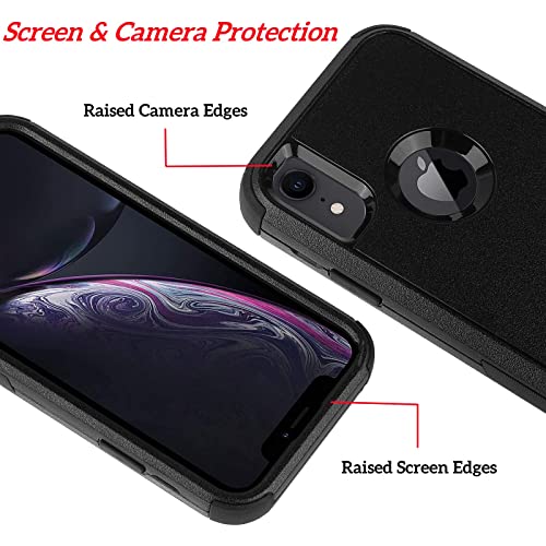 Co-Goldguard for iPhone XR Case, [Shockproof] [Dropproof] Heavy Duty Protection Case ，3 in 1 Non-Slip case for Apple iPhone XR, Black