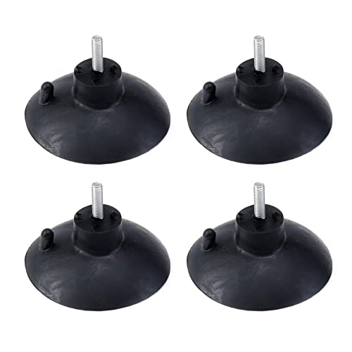 Faotup 4Pcs Black M6 Suction Cup Feet, Plastiv Suction Cup Feet for Appliances, M6 Suction Cup, French Fry Suction Cup Feet, Suction Cups Furniture, 3.18×3.11×2.16Inches