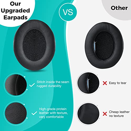 Tamicio Cushions Replacement Ear Pads for Beats Studio 2 & Studio 3 (B0501,B0502) Wired & Wireless Headphones, Earpads with with Soft Protein Leather, Noise Isolation Memory Foam (Gray)