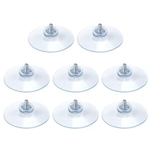 faotup 8pcs transparent m4 suction cup feet with nut,2inches plastic suction cup feet for appliances,suction cup glass shelf,2.06×2.06×1.14inches,with nuts