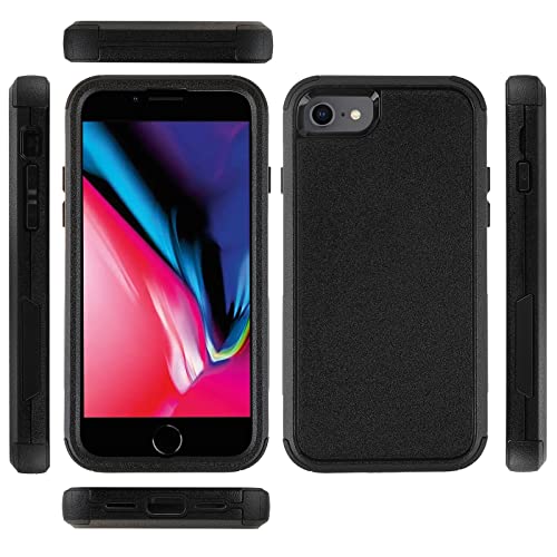 Co-Goldguard for iPhone SE Case 2022/2020, [Shockproof] [Dropproof] Non-Slip Heavy Duty Protection Phone Case for Apple iPhone 8/7/SE (2nd/3rd gen), 4.7inch, Black