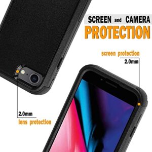 Co-Goldguard for iPhone SE Case 2022/2020, [Shockproof] [Dropproof] Non-Slip Heavy Duty Protection Phone Case for Apple iPhone 8/7/SE (2nd/3rd gen), 4.7inch, Black