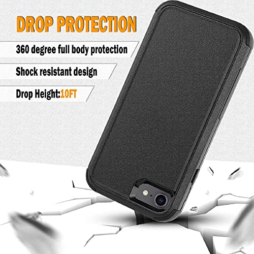 Co-Goldguard for iPhone SE Case 2022/2020, [Shockproof] [Dropproof] Non-Slip Heavy Duty Protection Phone Case for Apple iPhone 8/7/SE (2nd/3rd gen), 4.7inch, Black