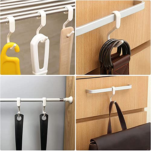 S Hook HSCGIN 10PCS White Plastic Multi Purpose S Hooks Heavy Duty S Shaped Hangers for Hanging Shirts, Towels, Hats, Pans Pots Cups Clothes Bags Towels Plants S Hanger