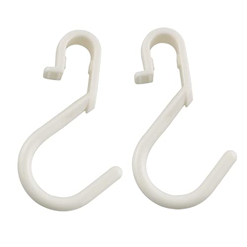 S Hook HSCGIN 10PCS White Plastic Multi Purpose S Hooks Heavy Duty S Shaped Hangers for Hanging Shirts, Towels, Hats, Pans Pots Cups Clothes Bags Towels Plants S Hanger