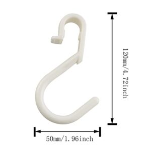 S Hook HSCGIN 10PCS White Plastic Multi Purpose S Hooks Heavy Duty S Shaped Hangers for Hanging Shirts, Towels, Hats, Pans Pots Cups Clothes Bags Towels Plants S Hanger