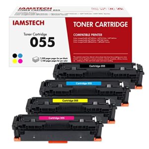055 055h standard toner cartridge compatible replacement for canon color imageclass mf743cdw mf741cdw mf746cdw mf743 lbp664cdw laser printer 4 pack black/cyan/magenta/yellow