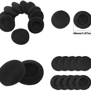 5 Pairs 40mm Earpads Ear Pad Foam Cushion Headset Cover Sponge for Motorola S305/ Sony Q21 Q23 Q23/ MDR-Q22LP/ MDR-Q33/ Panasonic RR930/ Logitech H555 Headphones