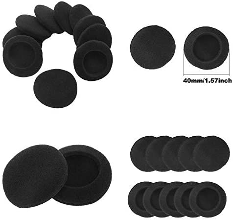 5 Pairs 40mm Earpads Ear Pad Foam Cushion Headset Cover Sponge for Motorola S305/ Sony Q21 Q23 Q23/ MDR-Q22LP/ MDR-Q33/ Panasonic RR930/ Logitech H555 Headphones