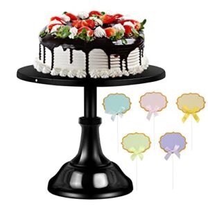 distlety cake stand, 10in halloween, thanksgiving black cake stand, adjustable height wedding cake stand, dessert display plate for birthday parties, weddings, graduation and other events