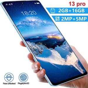 Unlocked Mobile Phones, Adnroid 8.1 7 Inch Ultrathin Smart Phone HD Full Screen Phone, Dual SIM Unlocked Smartphones 2GB +16GB, 2MP+5MP Mobile Cell Phone Gift for Friends (Blue)