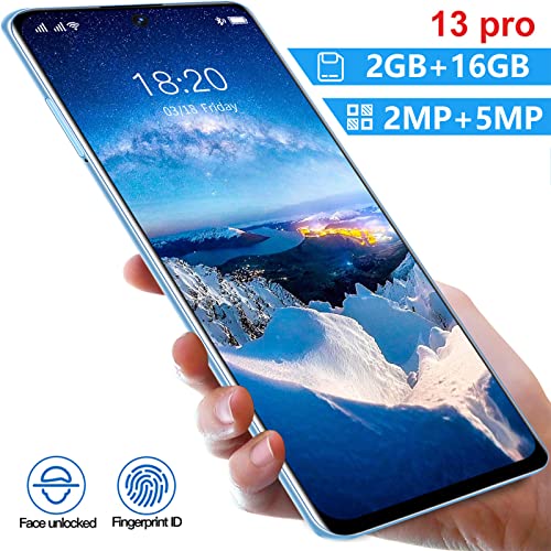 Unlocked Mobile Phones, Adnroid 8.1 7 Inch Ultrathin Smart Phone HD Full Screen Phone, Dual SIM Unlocked Smartphones 2GB +16GB, 2MP+5MP Mobile Cell Phone Gift for Friends (Blue)