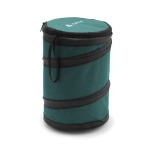 coghlan's pop-up mini bin for trash or storage, 5.9 x 7.8 inches, durable 600d nylon, 0.89 gallon volume, green