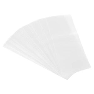 patikil 135x50mm perforated shrink bands, 400 pack pvc heat shrink wrap band fits cap diameter 3.23 to 3.35 inch for jars cans, clear