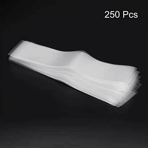 PATIKIL 200x50mm Perforated Shrink Bands, 250 Pack PVC Heat Shrink Wrap Band Fits Cap Diameter 4.76 to 4.96 Inch for Jars Cans, Clear