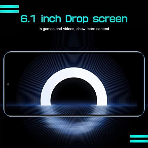 Smartphone, 6.1 Inch Drop Screen 3G Unlocked Cellphone RAM 3GB ROM 32GB Facial Recognition Mobile Phone, 10 Core CPU Processor 5MP Front and 8MP Rear Camera 2800Mah Battery(Black)