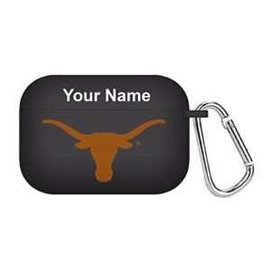 affinity bands texas longhorns custom name hd case cover compatible with apple airpods pro (black)