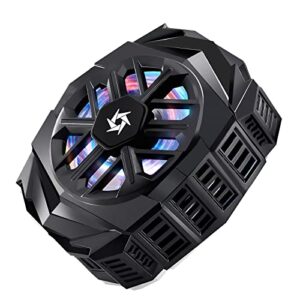wireless phone cooler fan, magnetic wireless phone cooling fan wireless cell phone cooler for gaming wireless, phone cooler for sauna compatible with iphone, samsung and google pixel and more -black