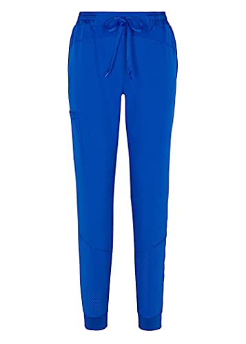 Natural Uniforms Womens Cool Stretch Jogger Scrub Set (True Royal Blue, Medium)