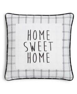 lacourte home sweet home 20 square decorative pillow - white