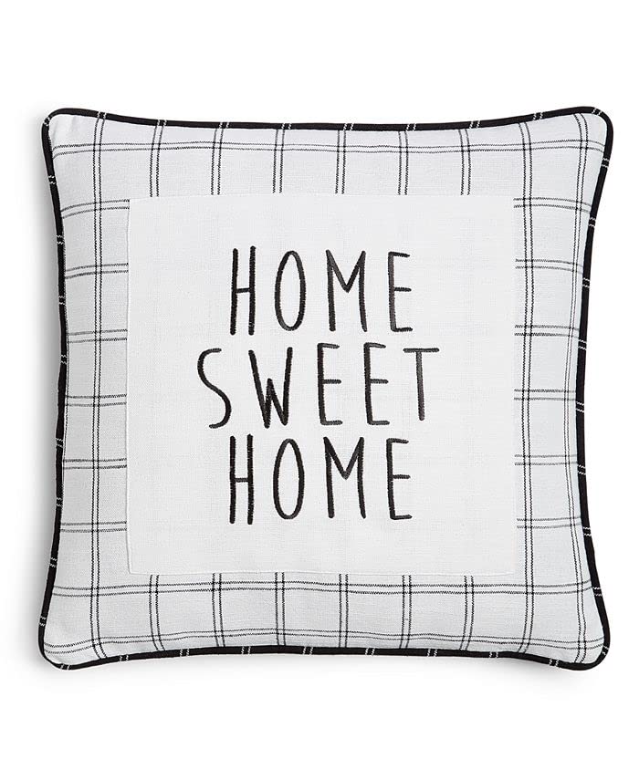 Lacourte Home Sweet Home 20 Square Decorative Pillow - White