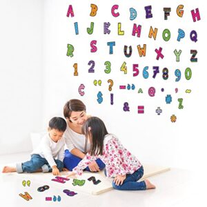 107 Pieces Bulletin Board Letters Chalkboard Letters Combo Alphabet Set Letters Number and Symbol Cutouts for Home Preschool Primary School Classroom Wall Decor, 5.51 x 5.51 Inches(Cartoon Style)